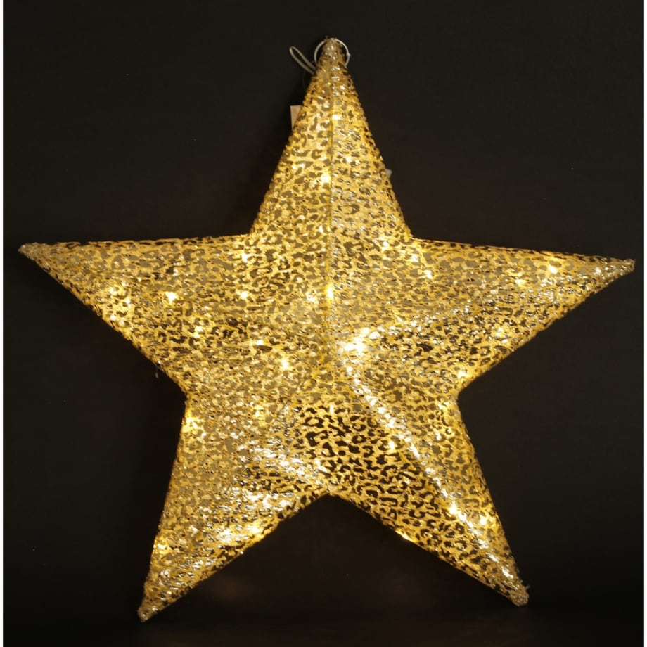 Gwiazda dekoracyjna LED 47x52x8 cm ANANDA złota