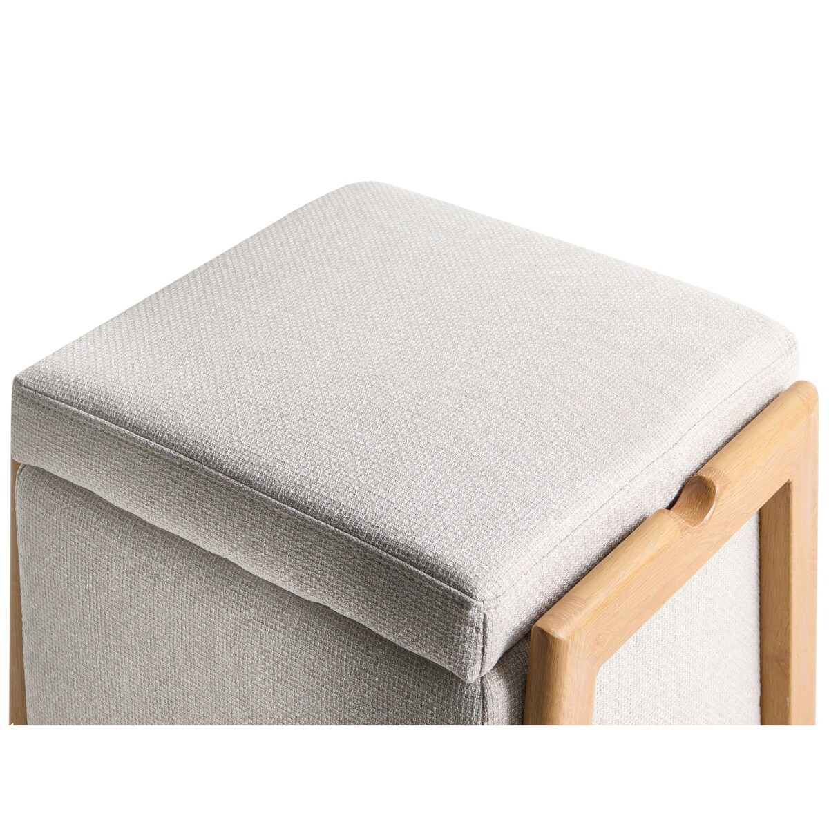 Puf ze schowkiem EDLAND Jasnobeżowy