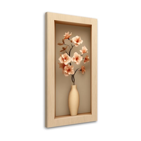 Obraz na płótnie do salonu kuchni, Kwiaty w wazonie we wnęce 3d 40x80