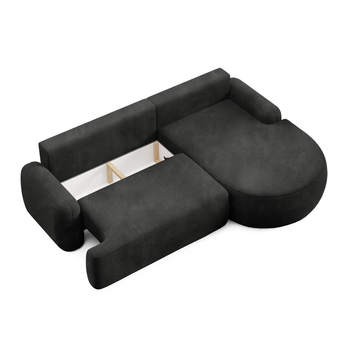 Zaokrąglony narożnik CLEO II z funkcją spania, wersja prawa, Poso 34