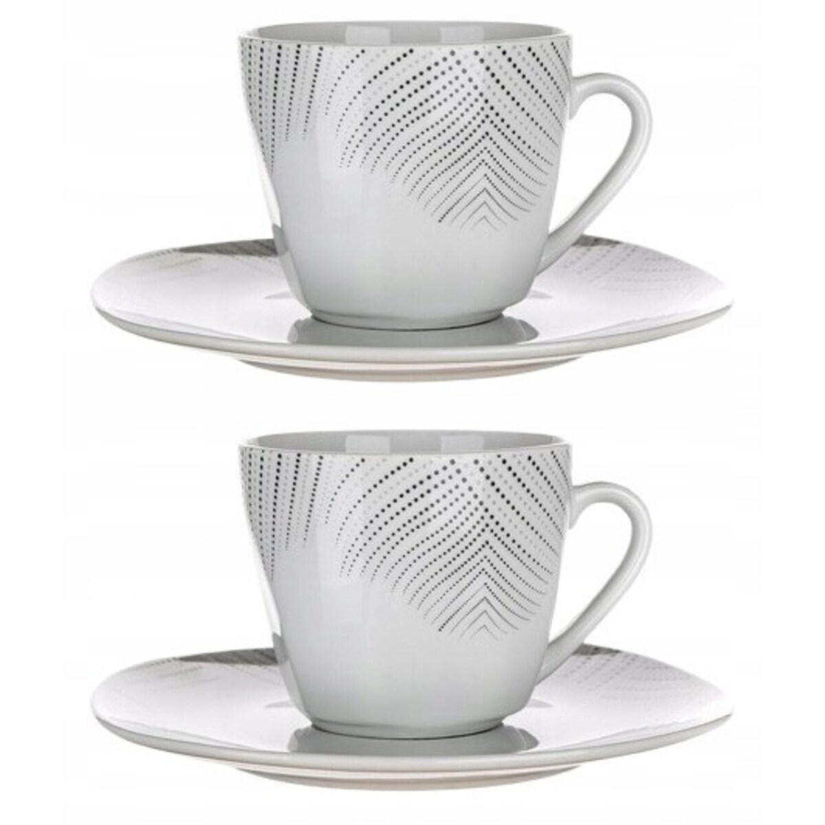 2x FILIŻANKA 200 ml + spodek na kawę espresso charme banquet porcelana