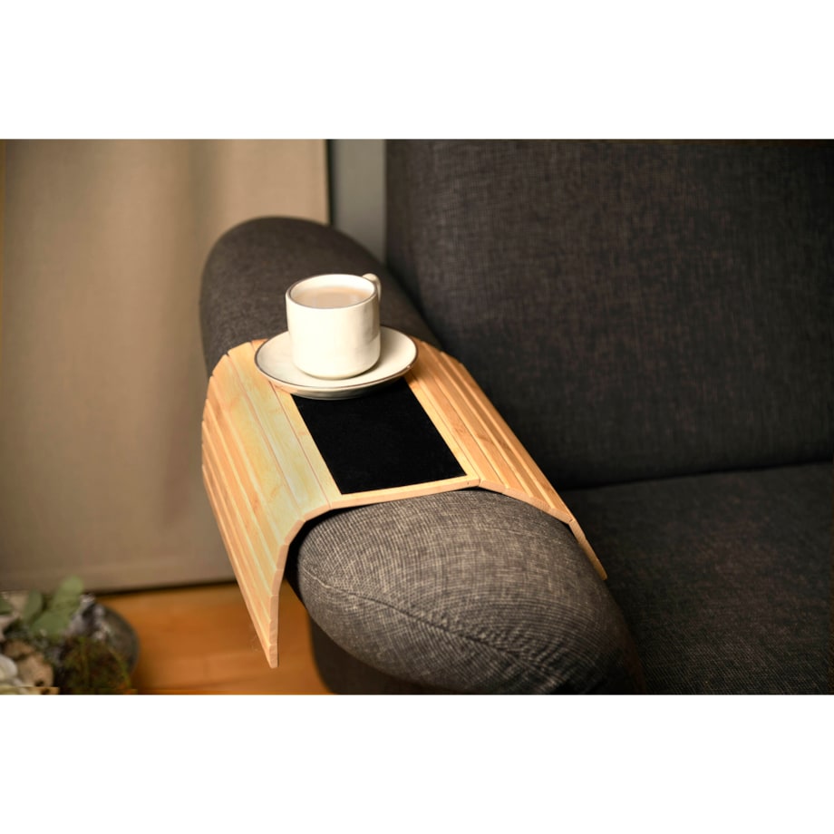 Drewniana podstawka na sofę, elastyczna, 42 x 32 cm