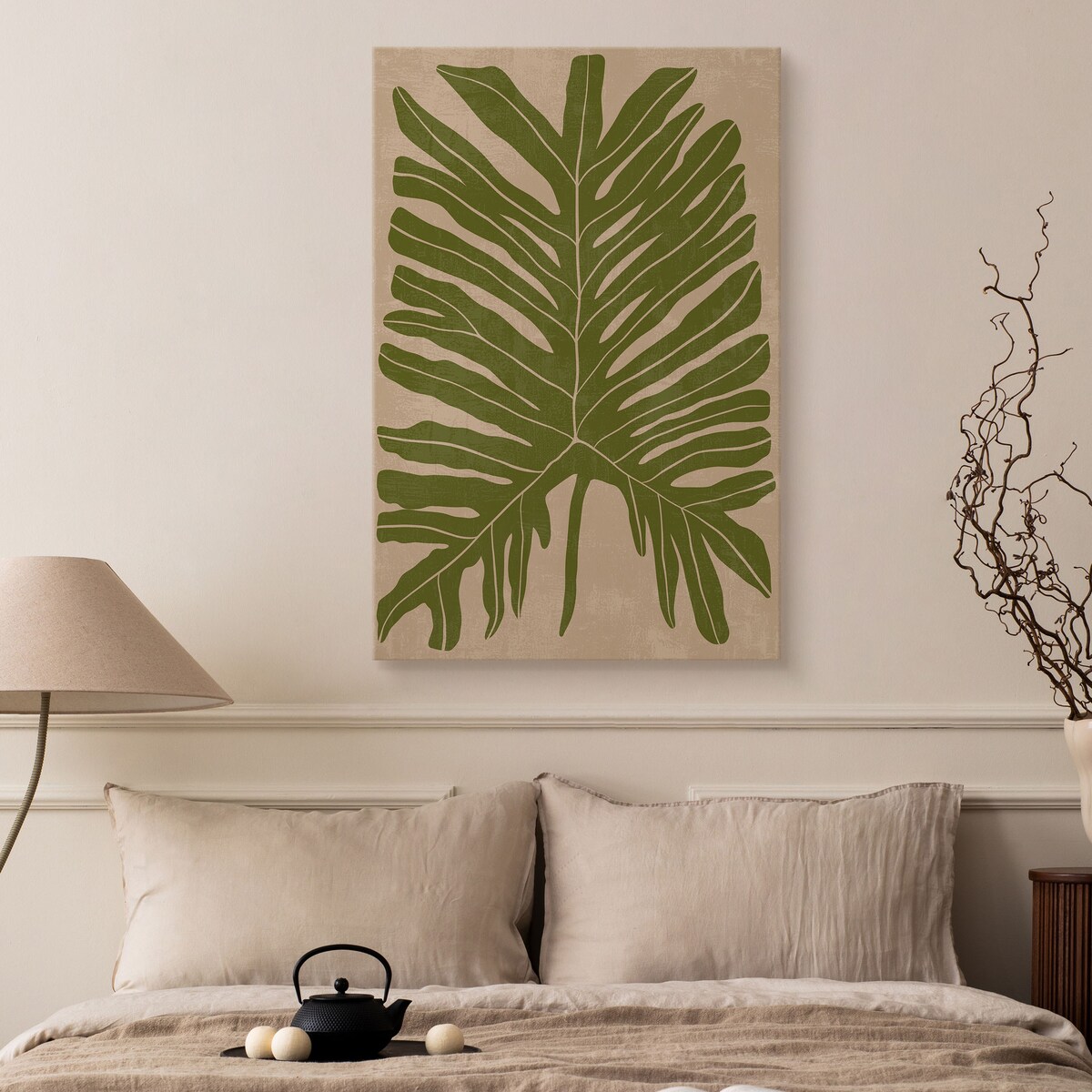 Obraz Abstrakcyjny Geometryczny Liść Monstera 30x40cm