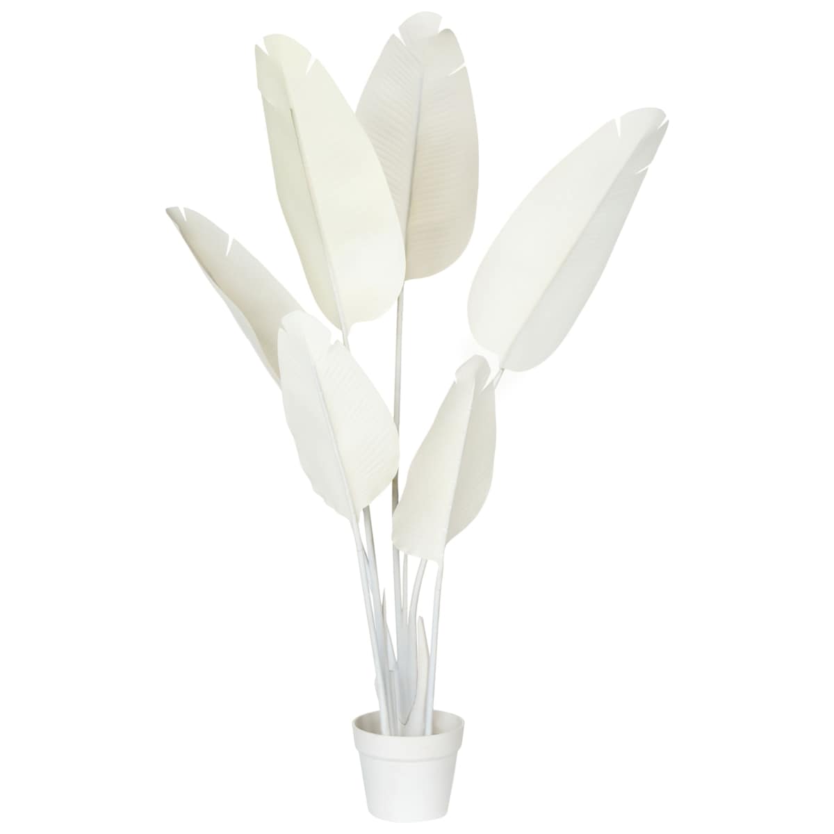 Sztuczna roślina BANANA TREE 123 cm Biały