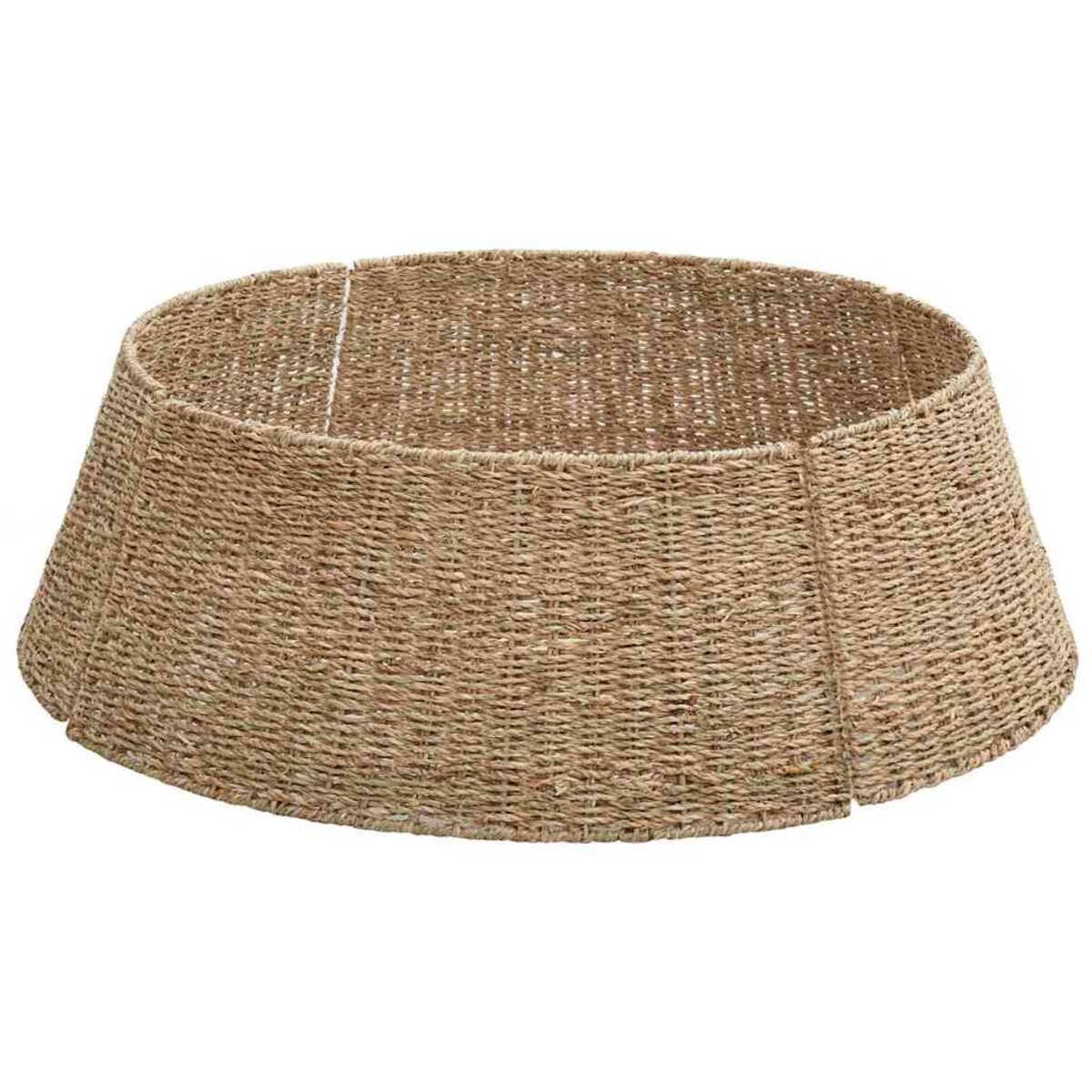 vidaXL Kołnierz do Choinki Brązowy 90 x 90 x 28 cm Trawa morska