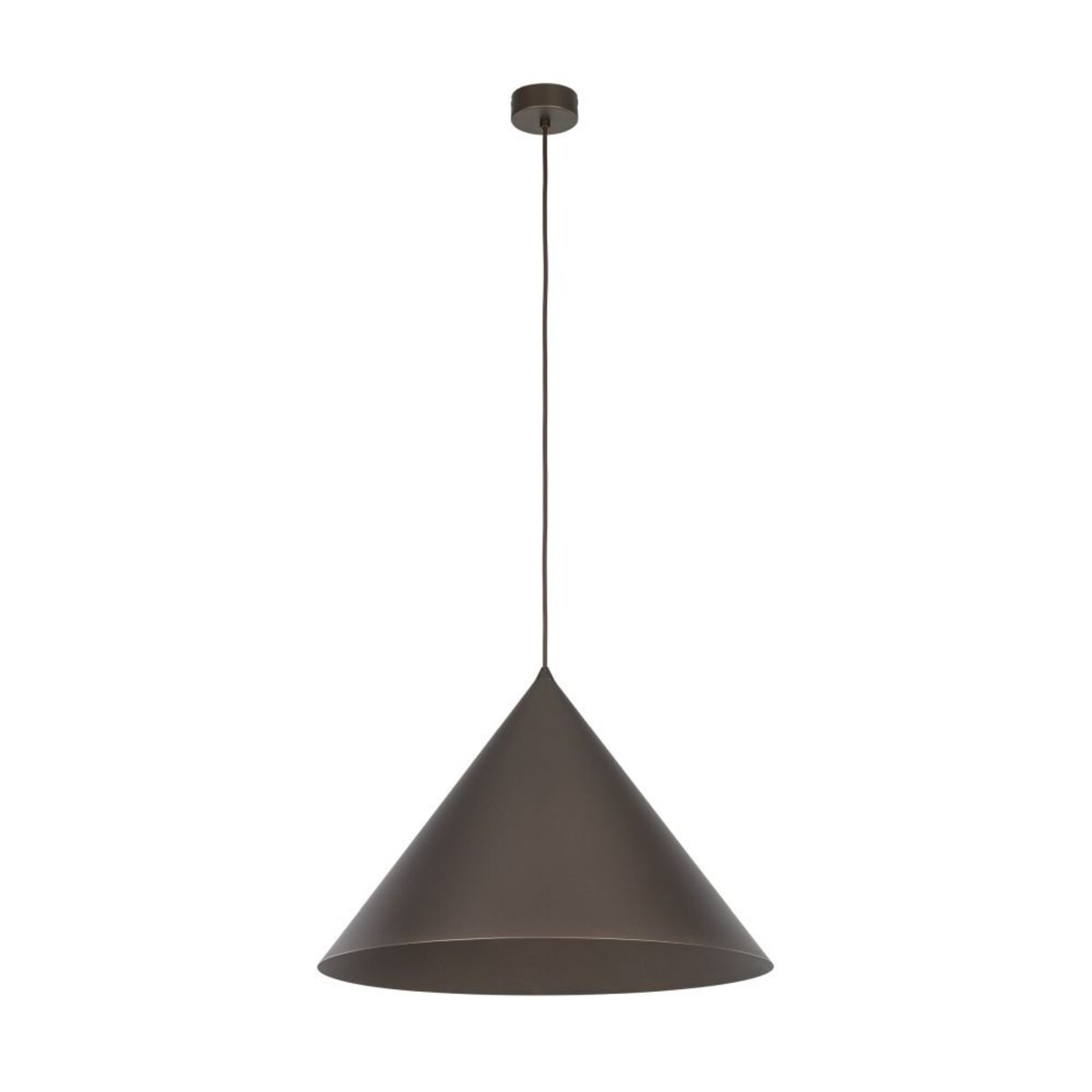 Lampa wisząca CONO BROWN 10062 TK Lighting brązowa stalowa E27 klosz 50 cm regulowana wysokość do salonu i jadalni