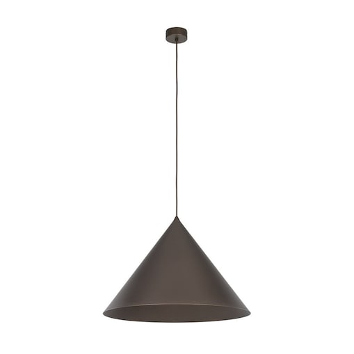 Lampa wisząca CONO BROWN 10062 TK Lighting brązowa stalowa E27 klosz 50 cm regulowana wysokość do salonu i jadalni