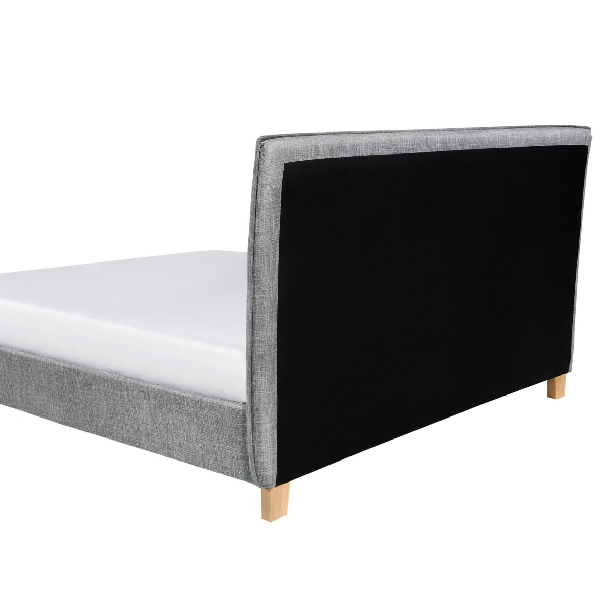 Łóżko tapicerowane 160 x 200 cm szare SENNEZ