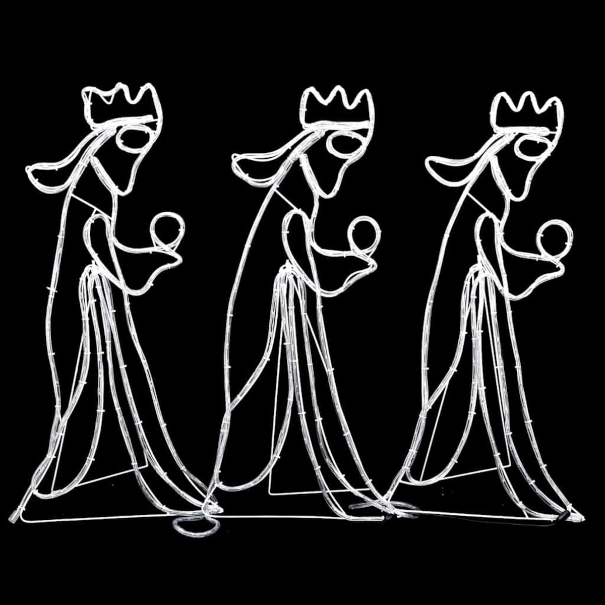 vidaXL Świąteczna dekoracja świetlna Trzej Królowie, 504 LED