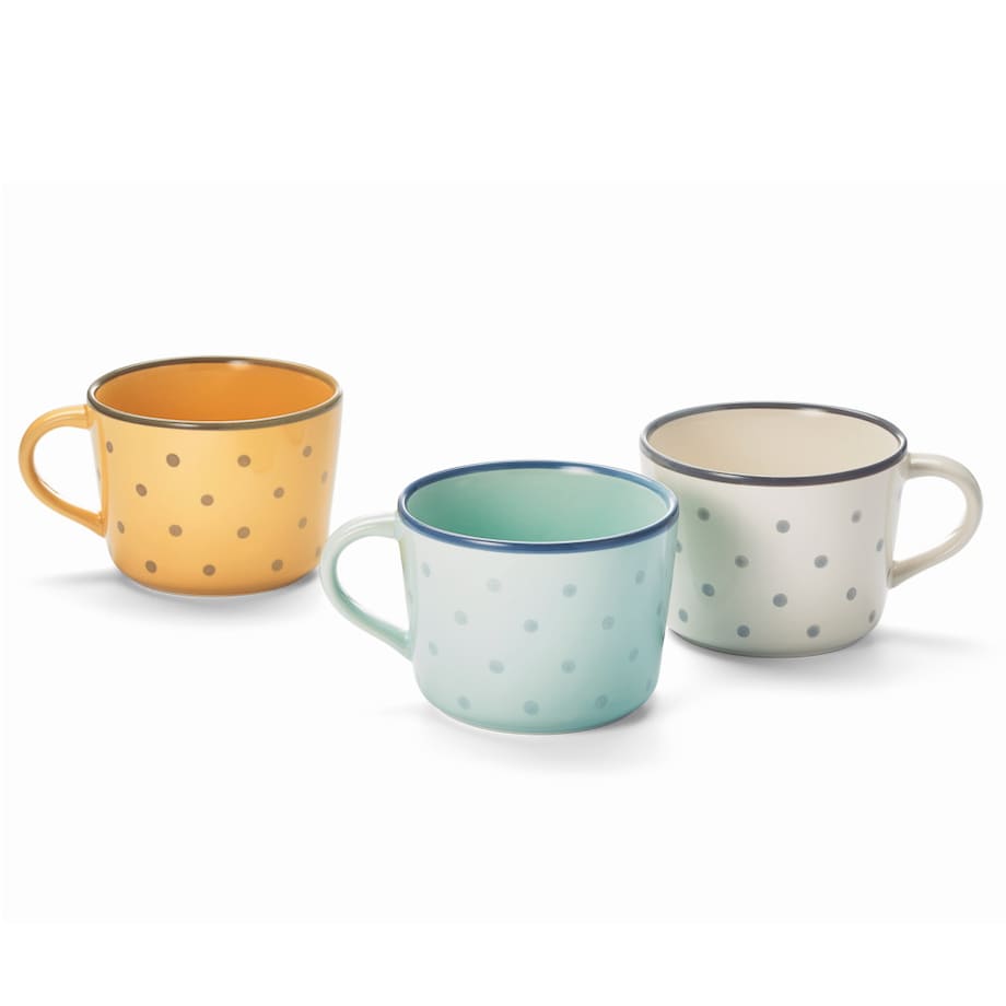 Kubek w groszki biały - idealny do parzenia herbaty kawy, piekny prezent, upominek dla mamy, taty, babci, dziadka, niej i niego, teściowej 300ml