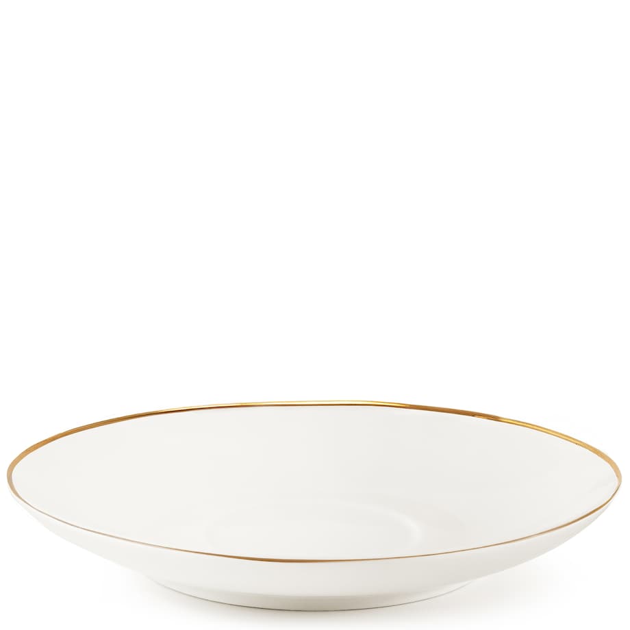 KONSIMO AD BELLA, Filiżanka do kawy ze spodkiem 6 szt., kolor ecru/złoty