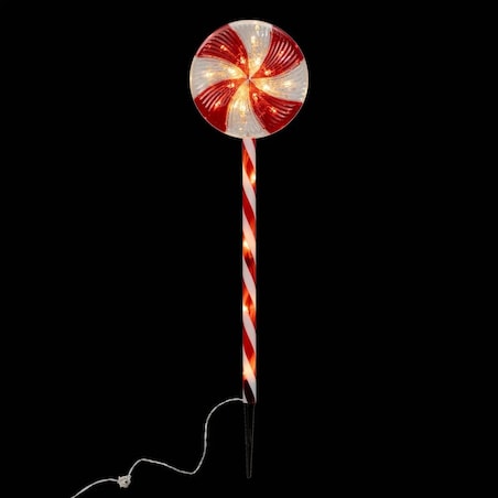 Dekoracja świetlna w kształcie lizaka, zewnętrzna, 20 LED, 70 cm