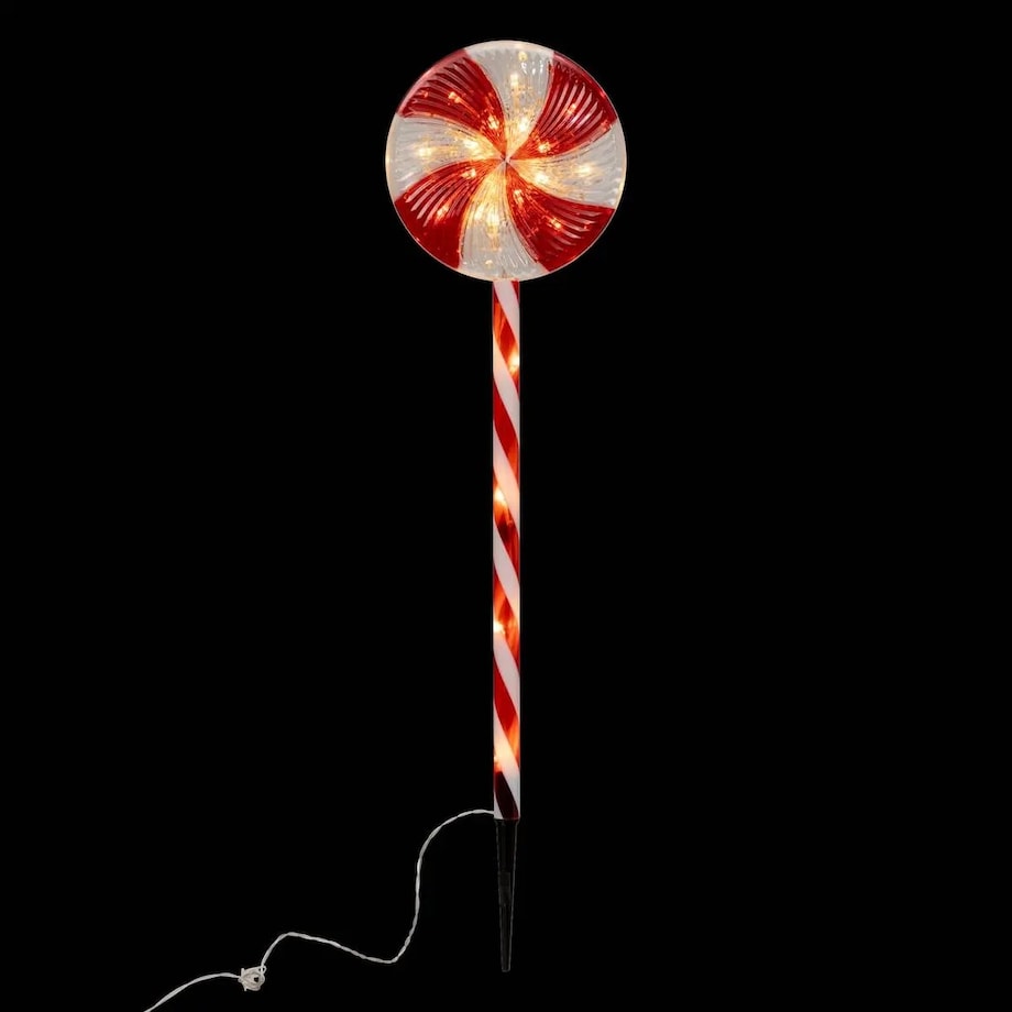 Dekoracja świetlna w kształcie lizaka, zewnętrzna, 20 LED, 70 cm