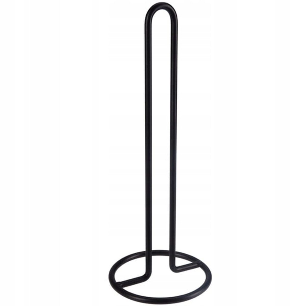 STOJAK NA RĘCZNIK PAPIEROWY czarny metalowy uchwyt na rolkę do kuchni 33cm