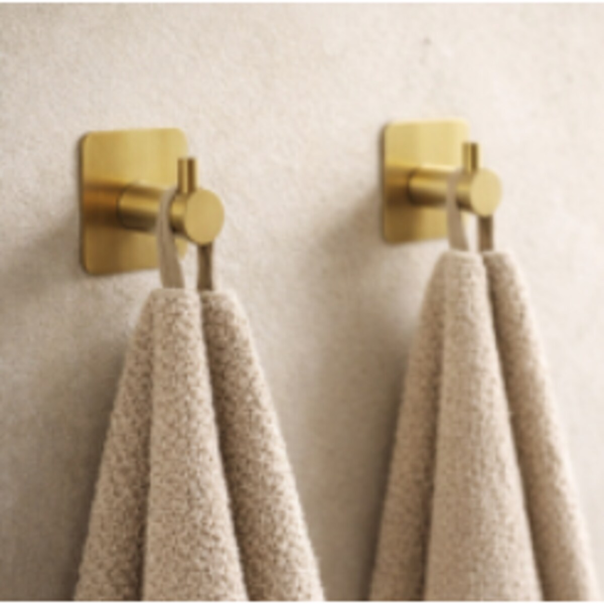 Zestaw 2 wieszaków samoprzylepnych SHP BAROLO złoty