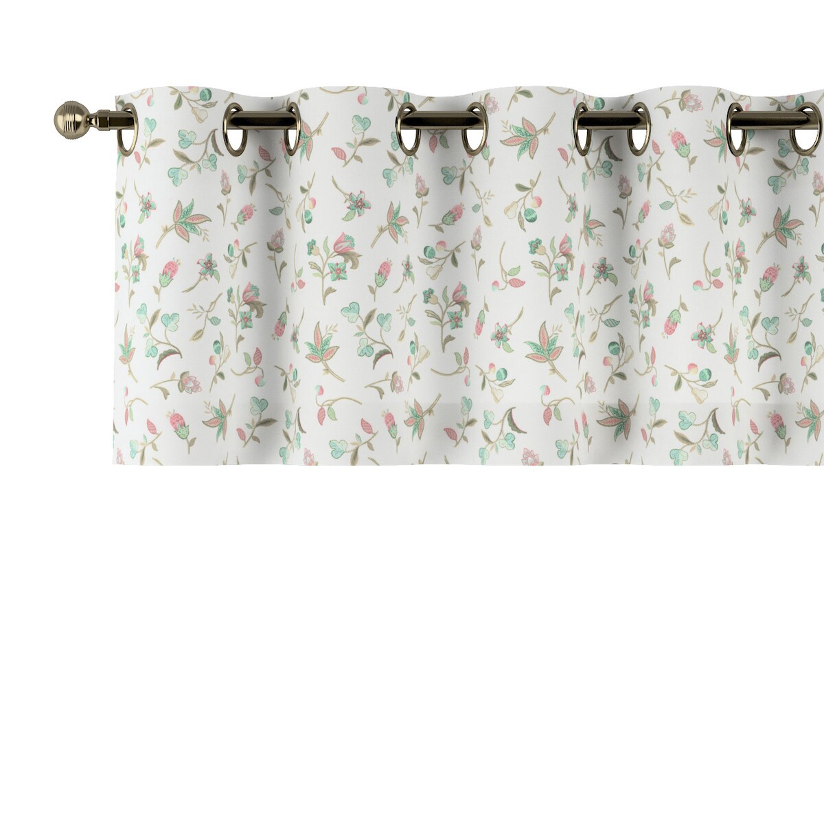 Lambrekin na kółkach 260x40 małe kwiaty na jasnym tle