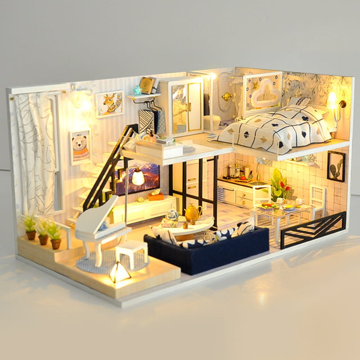 Miniaturowy domek - Kraina zorzy polarnej