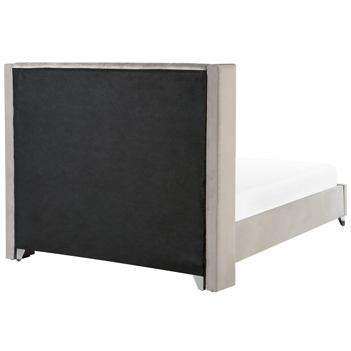 Łóżko welurowe 180 x 200 cm jasnoszare LUBBON