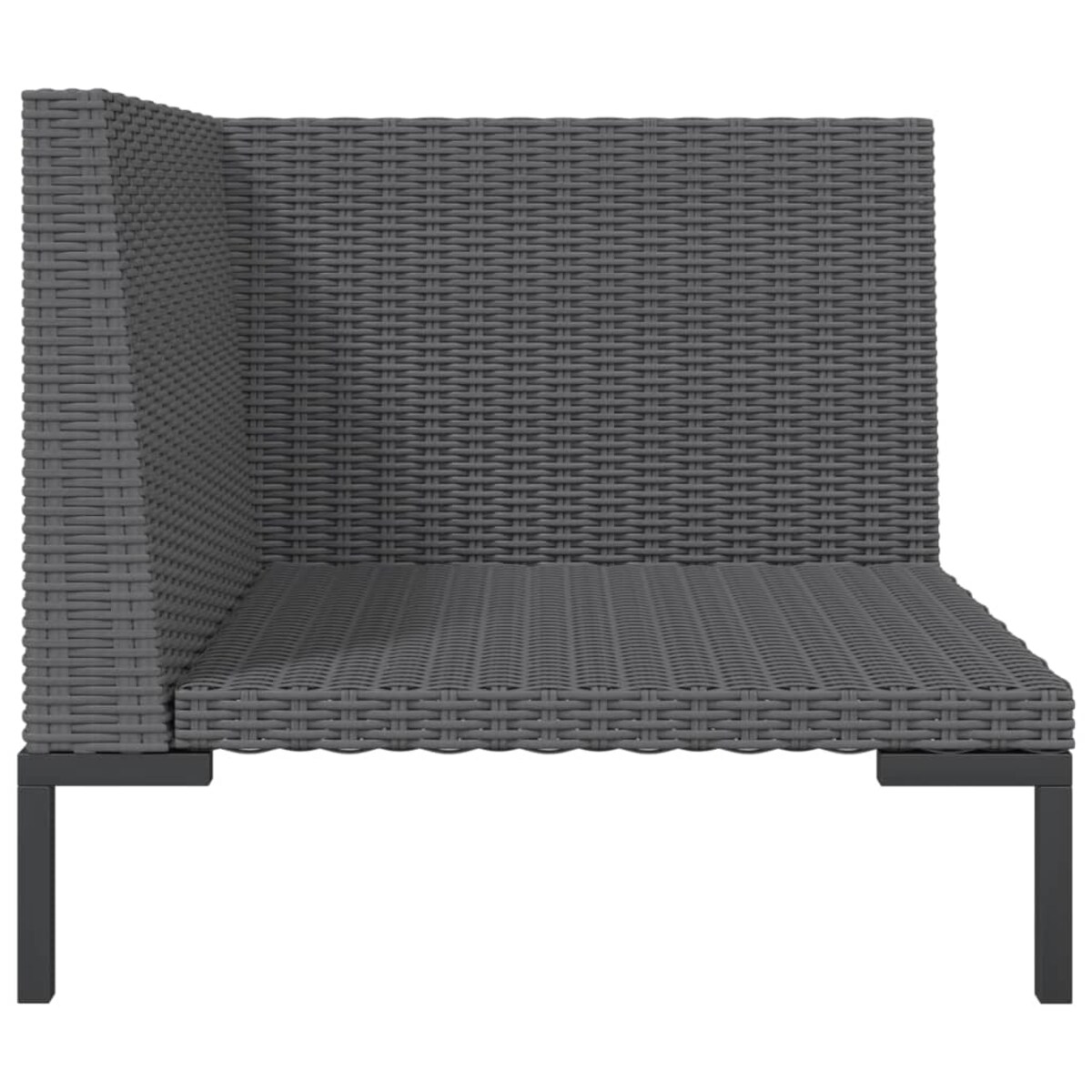 vidaXL Sofa ogrodowa z poduszkami, zaokrąglony rattan PE