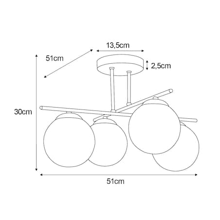 Lampa sufitowa K-5413 z serii GRAND