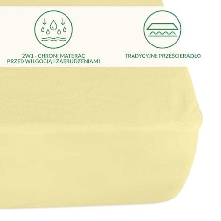 Prześcieradło ochronne wodoodporne z gumką 2w1, rozmiar 60x120 SG kolor krem