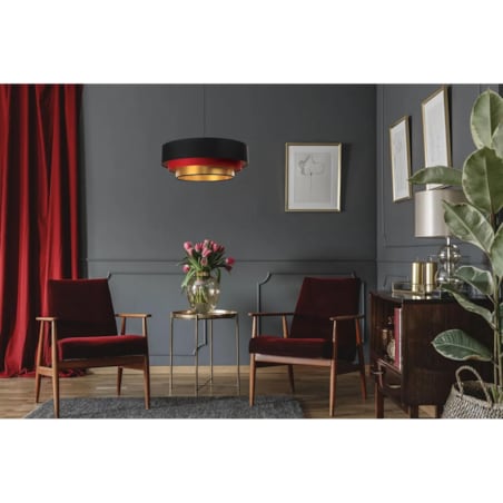 Lampa wisząca TRIO MIX czarna/czerwona/złota