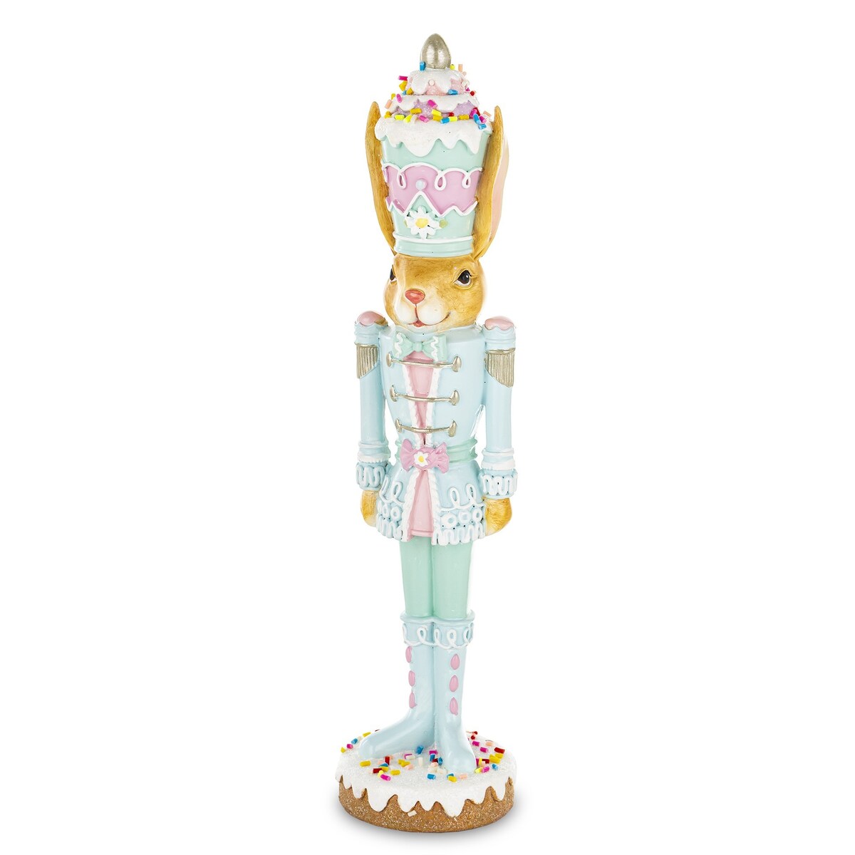 Dekoracja - króliczek na torcie 26,5x6,5x6,5 cm Tortowy ludek