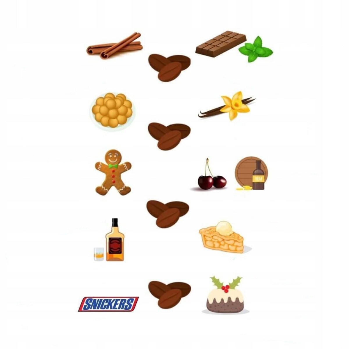 ZESTAW PREZENTOWY BOX KAWY SMAKOWE MIELONE W SASZETKACH MIX PREZENT UPOMINEK POD CHOINKĘ NA ŚWIĘTA GWIAZDKĘ MIKOŁAJA BOŻE NARODZENIE DLA KOBIETY FACETA MĘŻCZYZNY