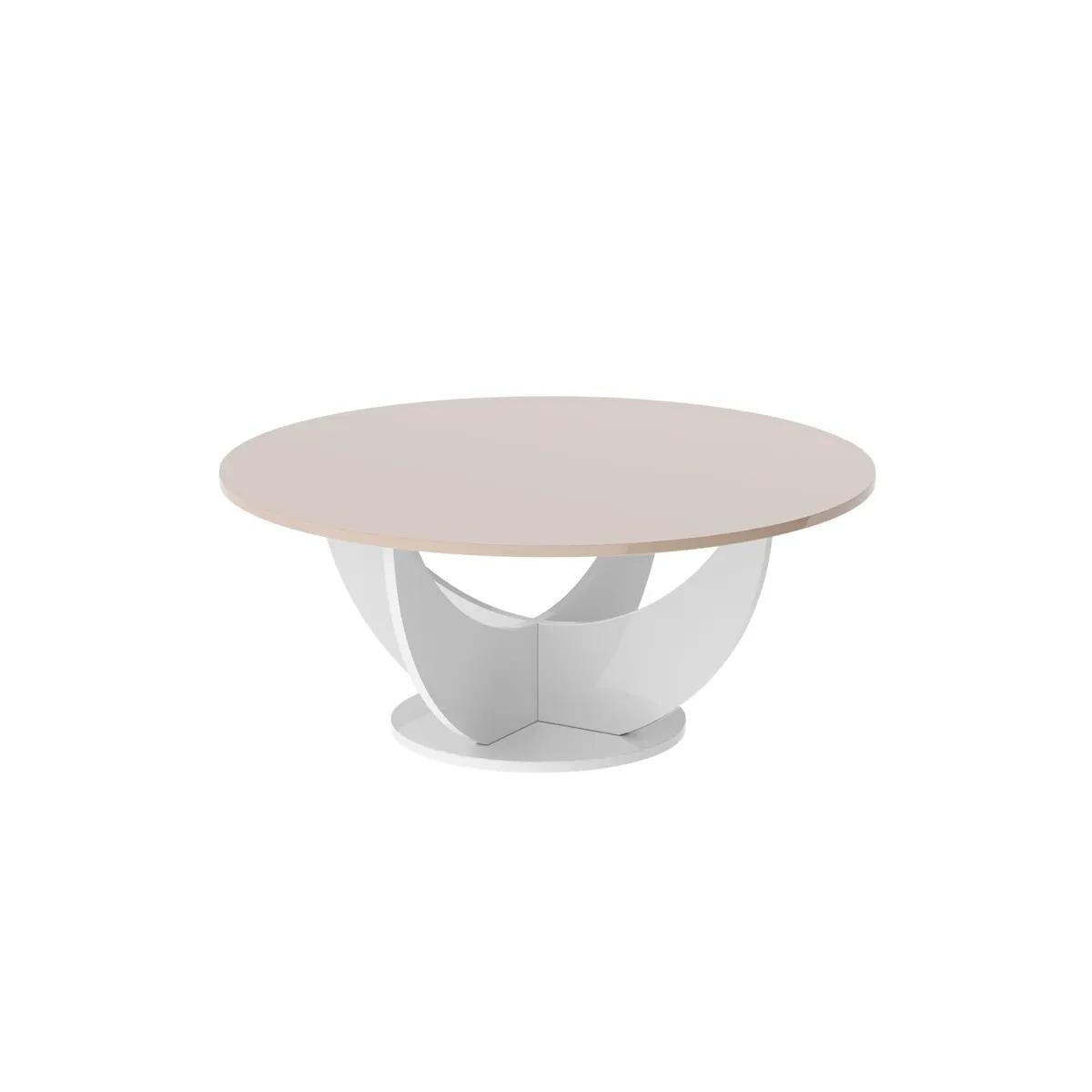 Ława CAPRI 100x100 cappucino połysk/biały połysk