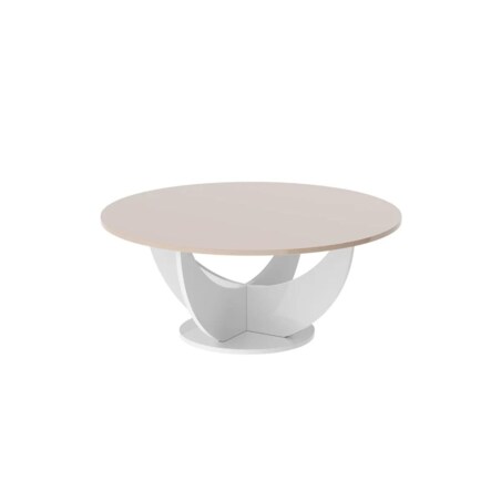 Ława CAPRI 100x100 cappucino połysk/biały połysk