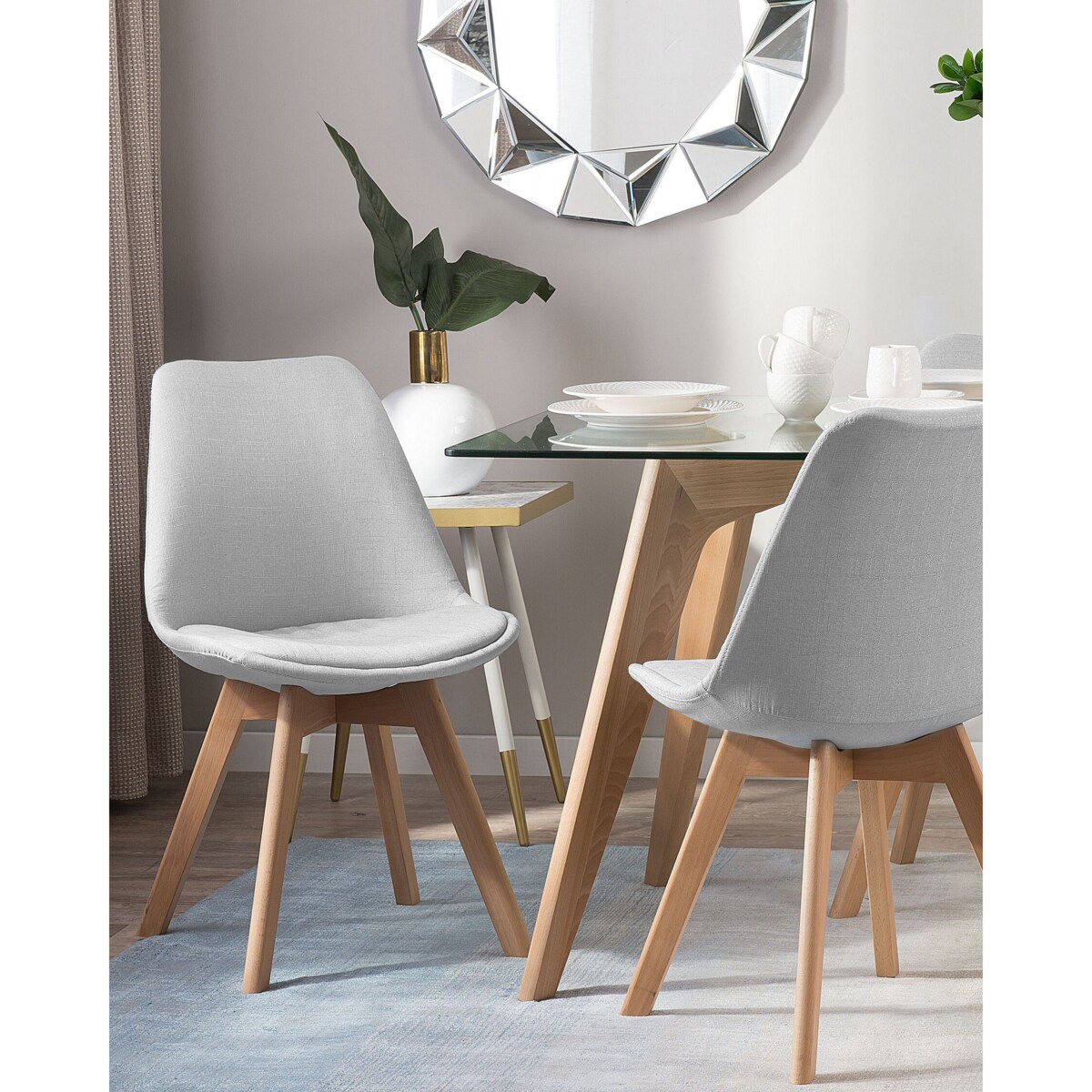 Zestaw 2 krzeseł do jadalni DAKOTA II Jasnoszary