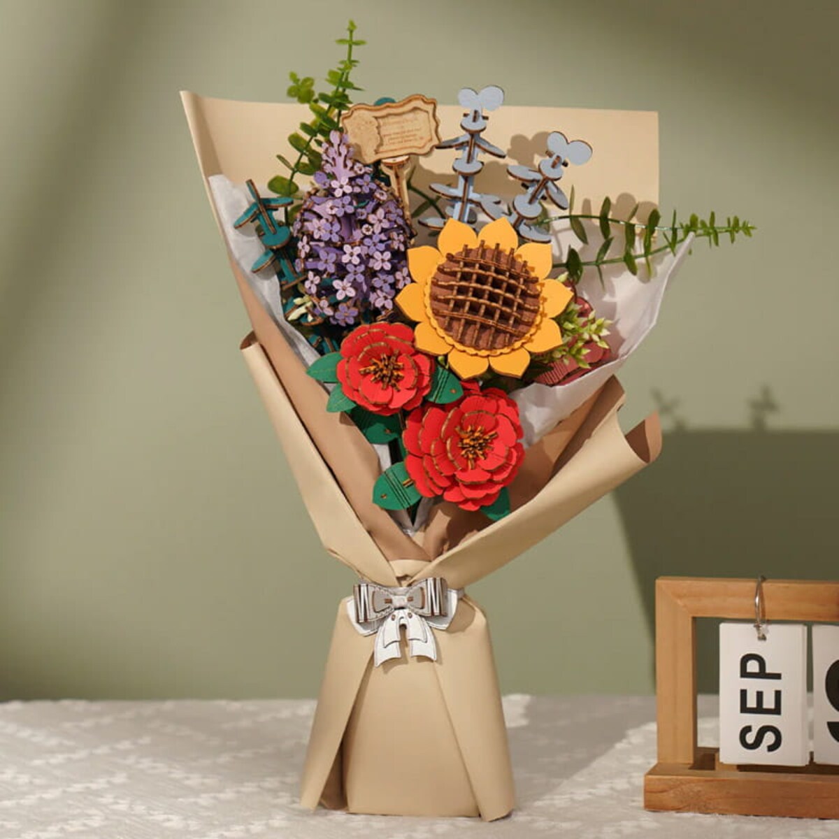 Wiosenny bukiet kwiatów - flower box DIY - kwiaty Robotime