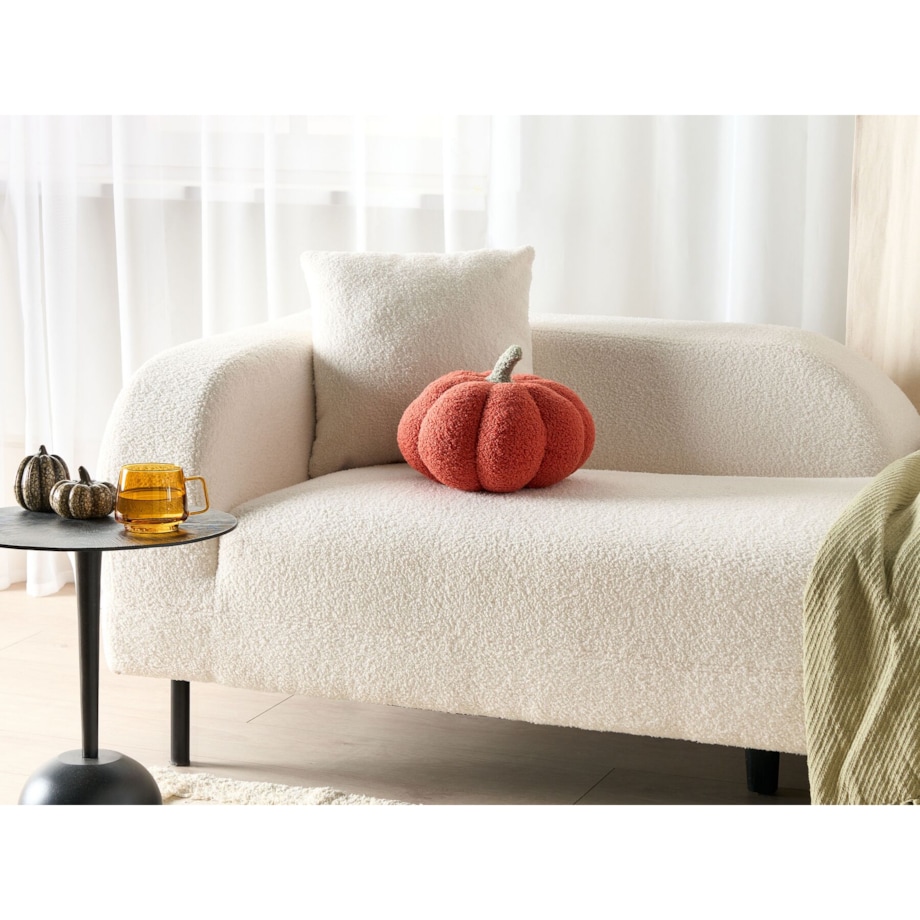 Poduszka dekoracyjna boucle dynia ⌀ 28 cm pomarańczowa MUNCHKIN