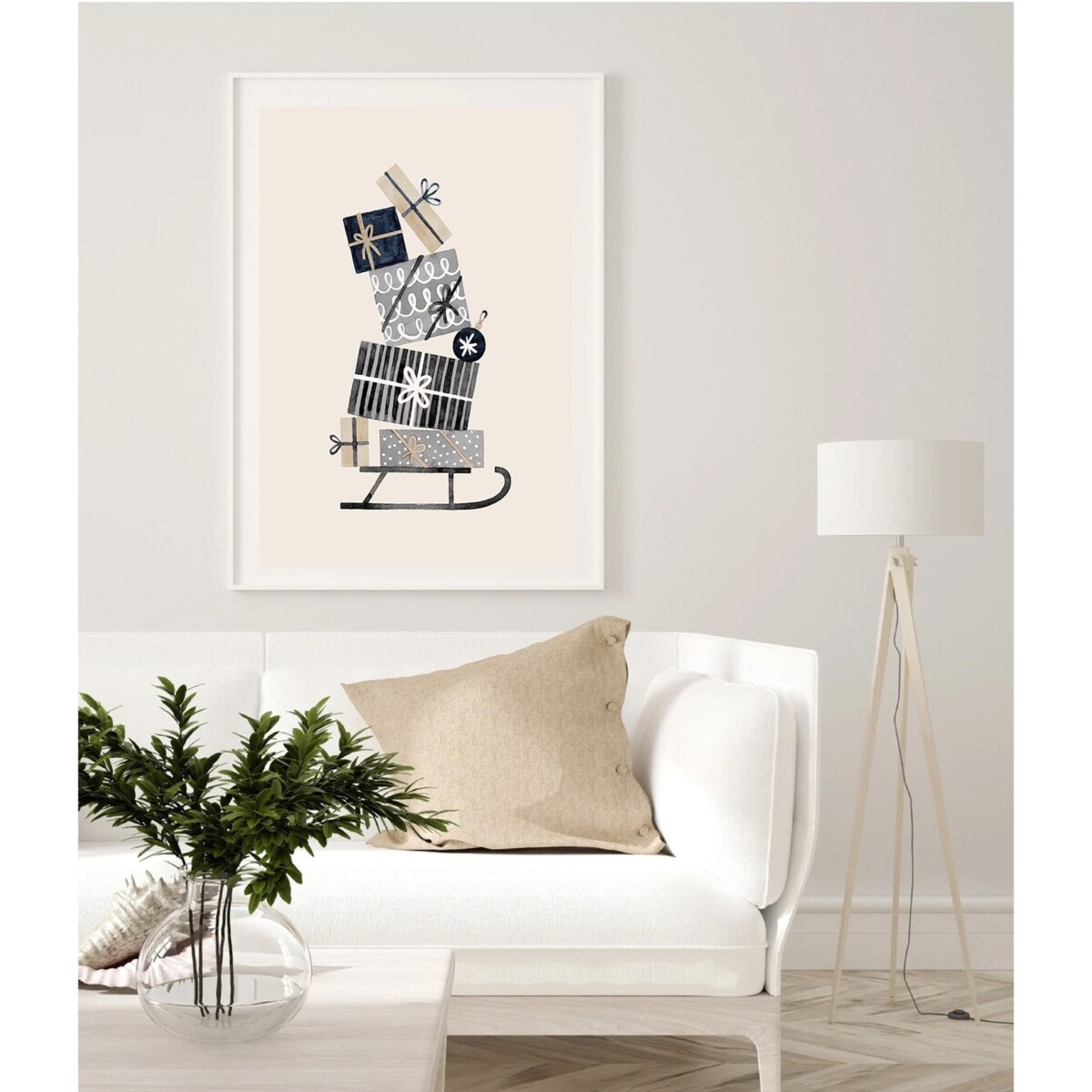 Poster Story, Plakat, Obraz - Sanki z Prezentami, wymiary 42 x 60 cm