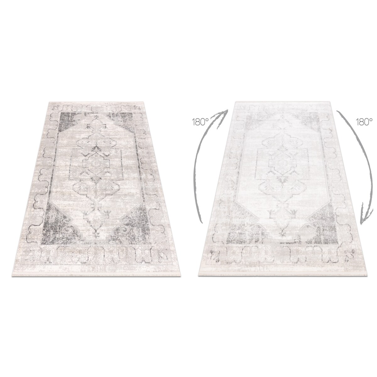 Dywan DISTIN 0107B szary / jasnoszary / 180x270 cm