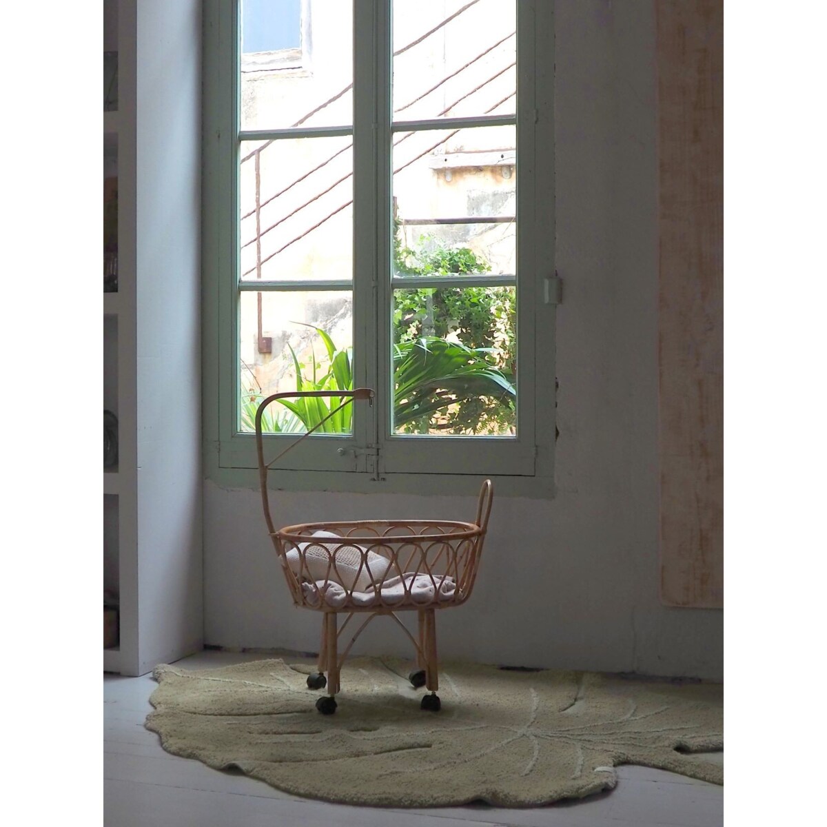 Dywan bawełniany Monstera Olive 120x180 cm Lorena Canals