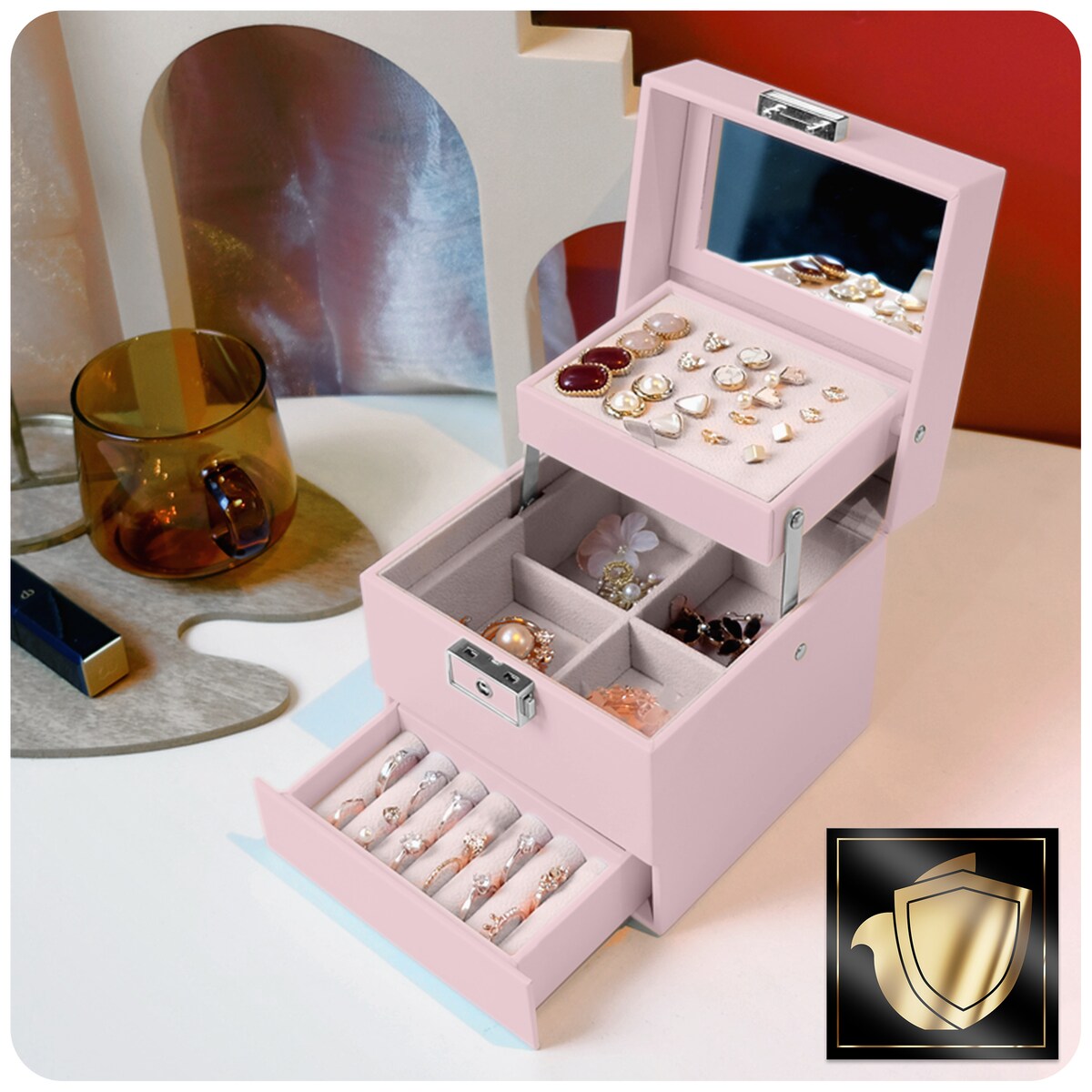 Szkatułka na biżuterię skrzynka pudełko kuferek Massido