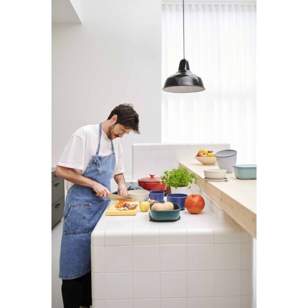 Zestaw 3 misek Cirqula prostokątna 750 1500 3000 Nordic Blue 106271015700