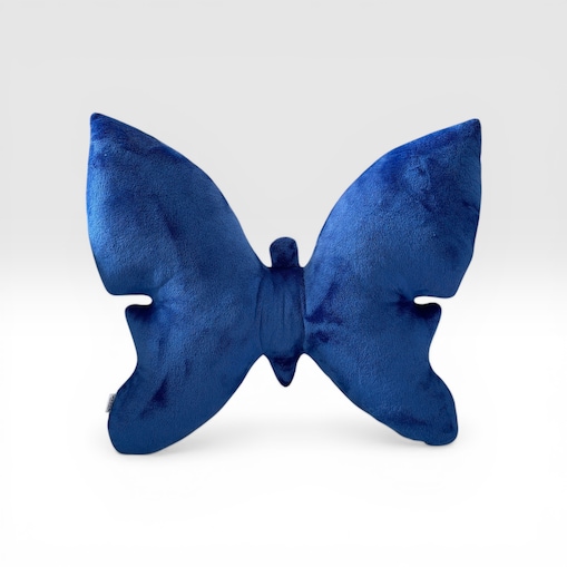 Poduszka dekoracyjna Motyl głęboki niebieski