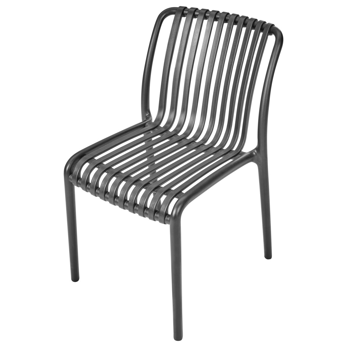 Zestaw 4 krzeseł ogrodowych ARICCIA Czarny