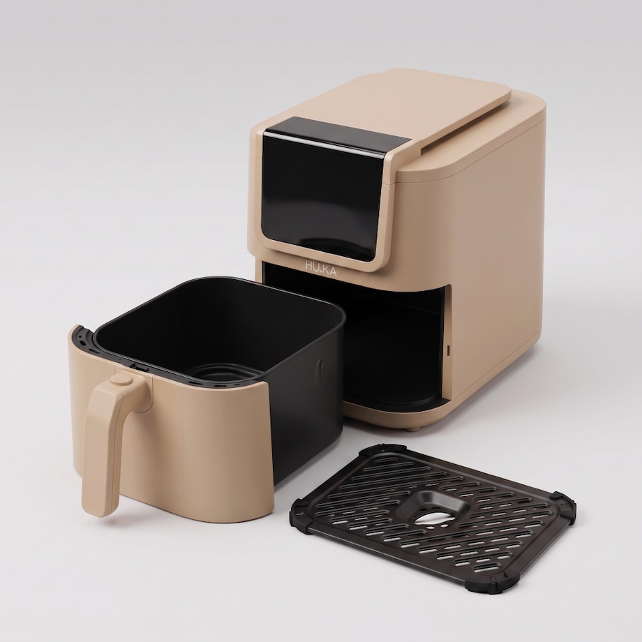 Frytkownica beztłuszczowa Air Fryer 5 L 1500 W HU.KA CrunchUp - Dune Sand