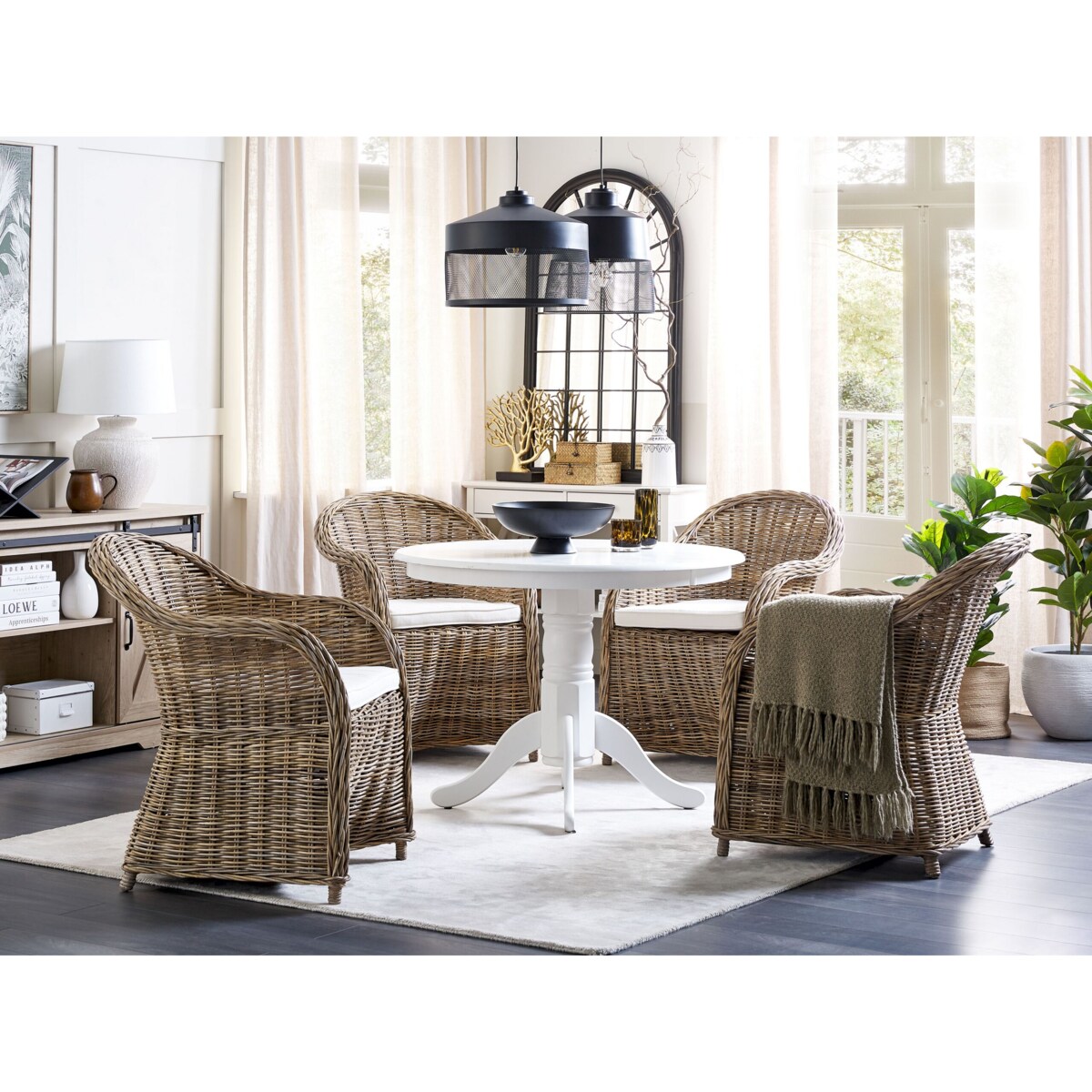 Zestaw 2 foteli ogrodowych rattanowy naturalny SUSUA