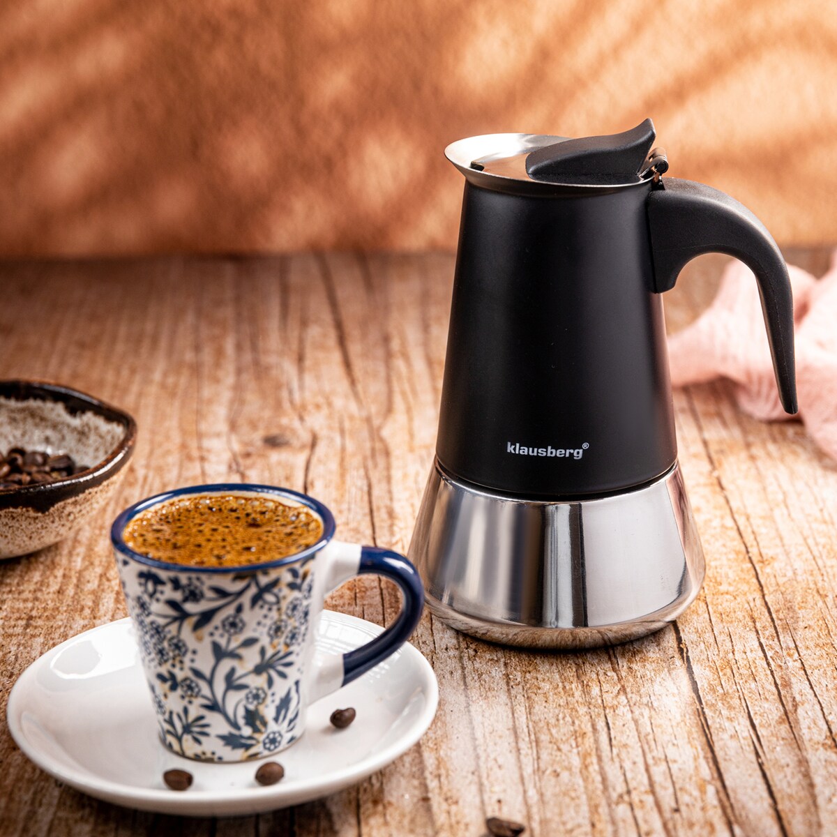 Kawiarka espresso kafeterka ciśnieniowa KLAUSBERG 200ml 3 filiżanki