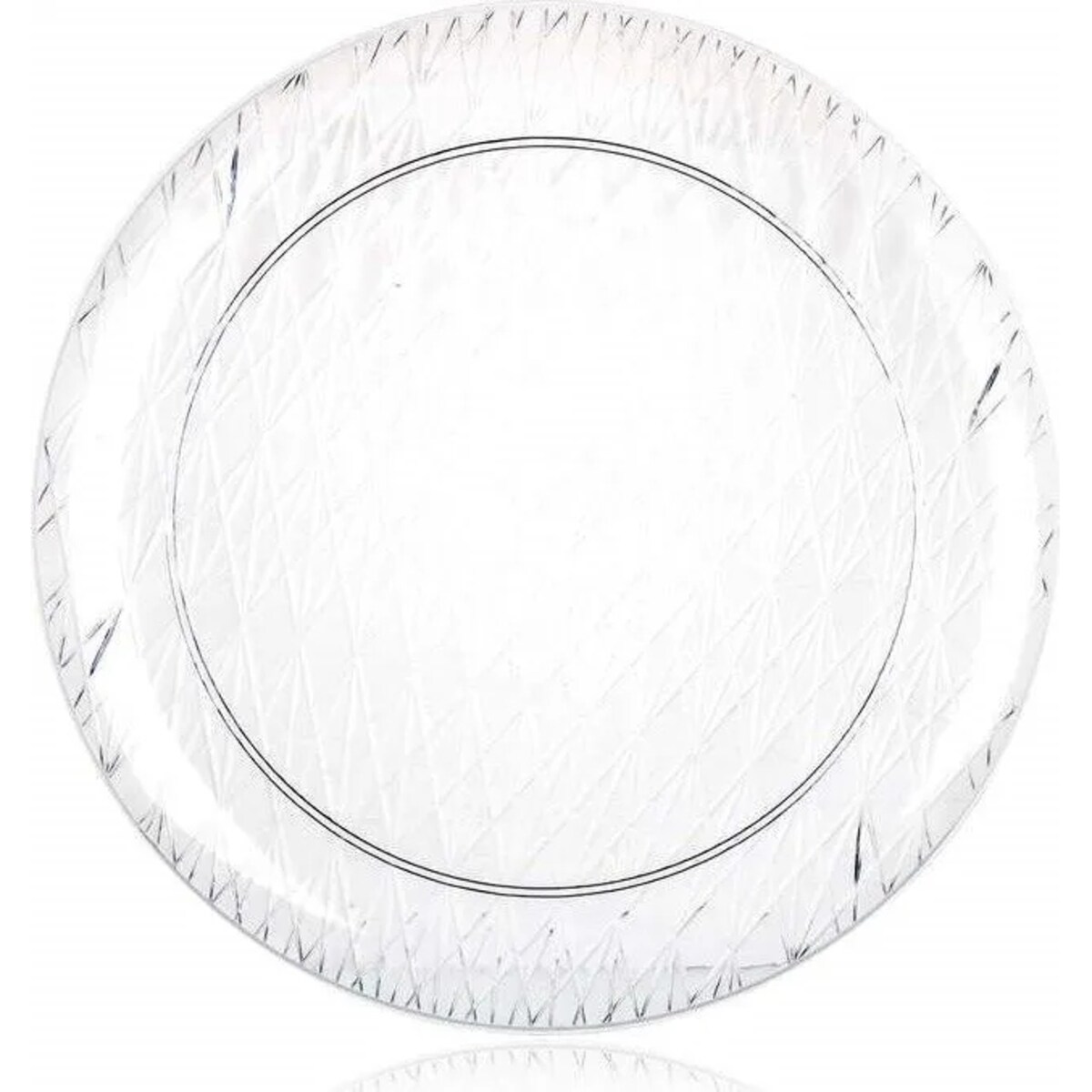 Taca lekka przezroczysta do serwowania TALERZ okrągła 35 cm plastikowa