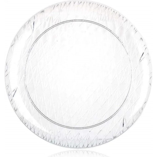 Taca lekka przezroczysta do serwowania TALERZ okrągła 35 cm plastikowa
