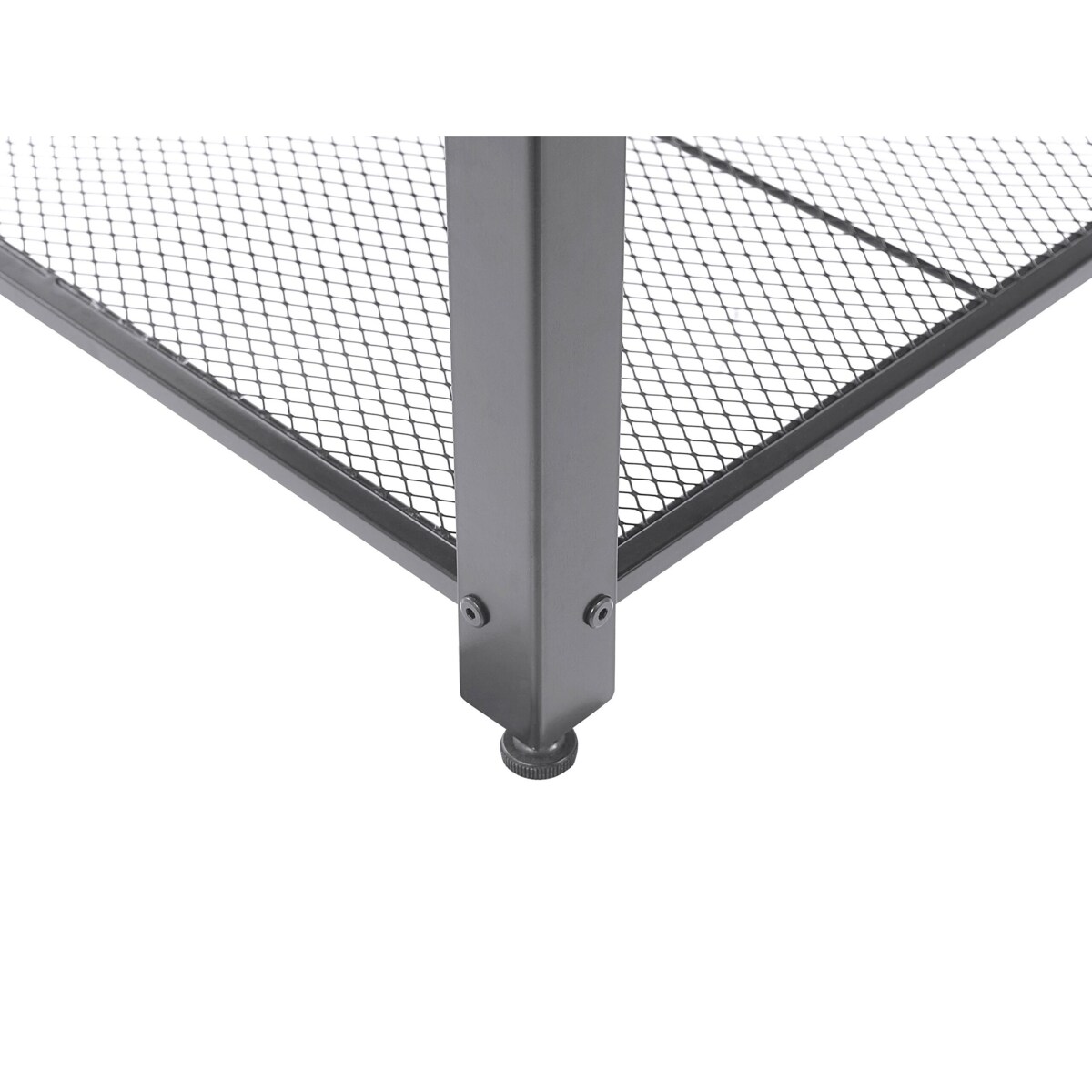 Stolik kawowy z półką ciemne drewno z czarnym ASTON