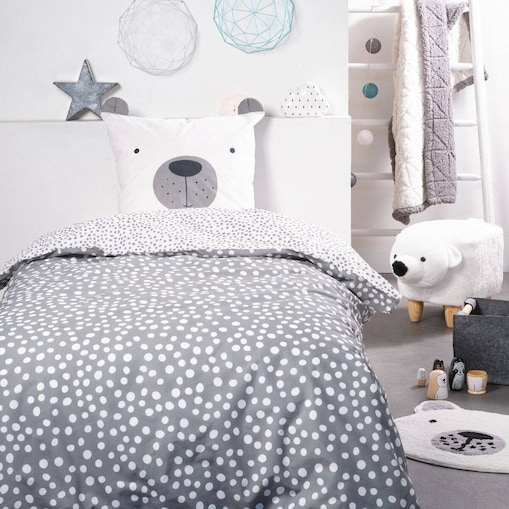 Komplet pościeli z uszkami miś 140x200 cm TOSHI