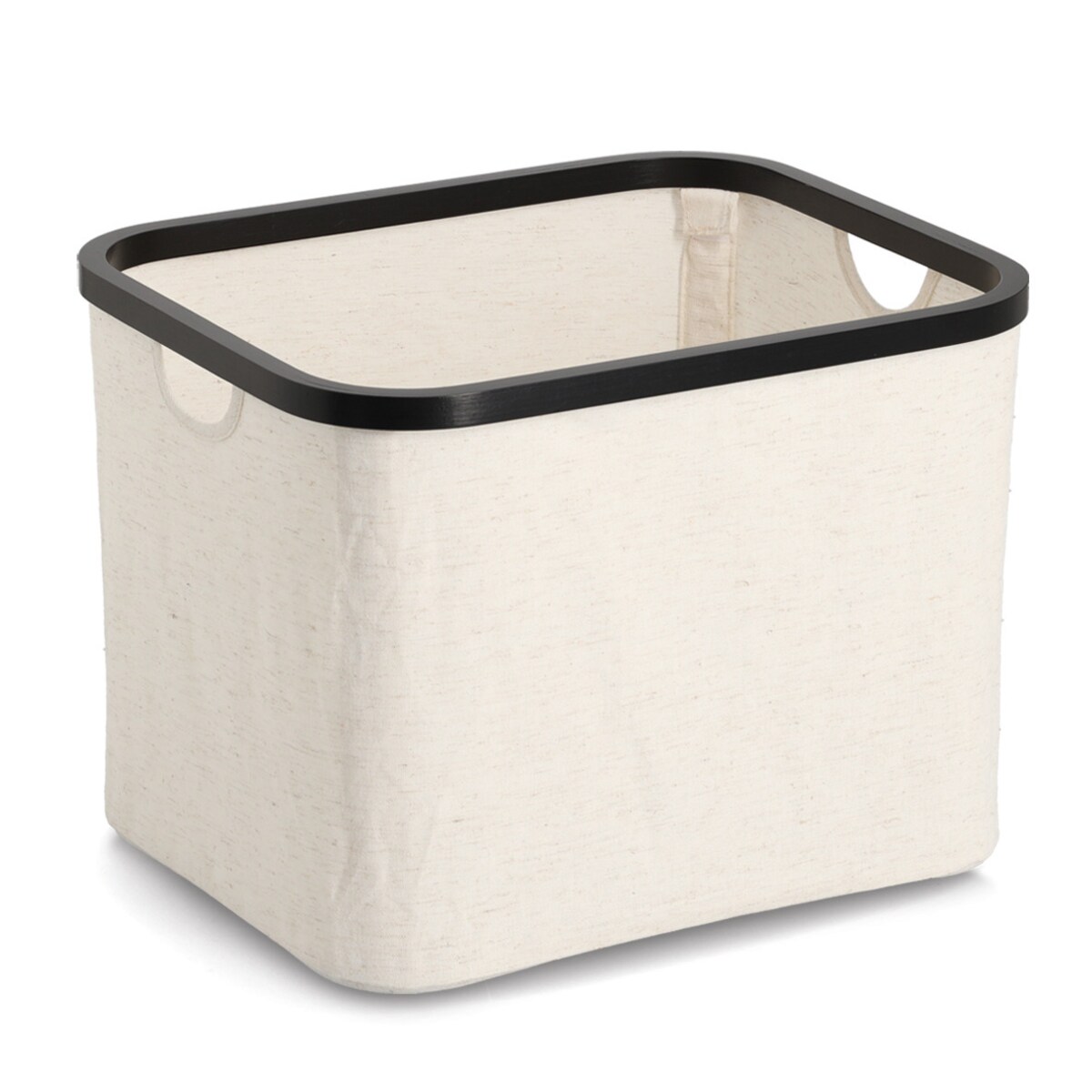 Organizer tekstylny kremowy ZELLER, bambus, 40 x 33 x 30 cm