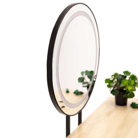 Toaletka kosmetyczna LOFT z lustrem LED do makijażu z oświetleniem szuflady