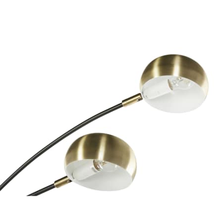 Lampa podłogowa regulowana metalowa czarny ze złotym FLINDERS